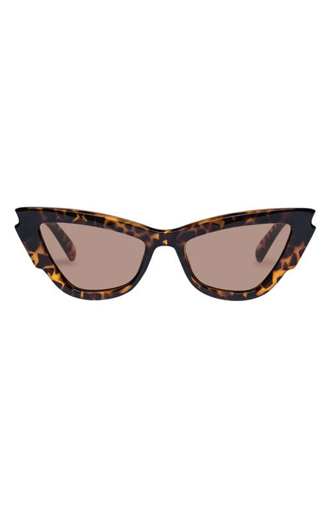 Le Specs Lost Days Cat Eye Sunglasses in Leopard Tort at Nordstrom