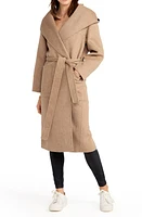 BELLE AND BLOOM Arcadia Oversize Belted Hooded Wool Blend Coat at Nordstrom,