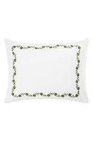 Matouk Daphne Floral Embroidered Sham in Grass at Nordstrom