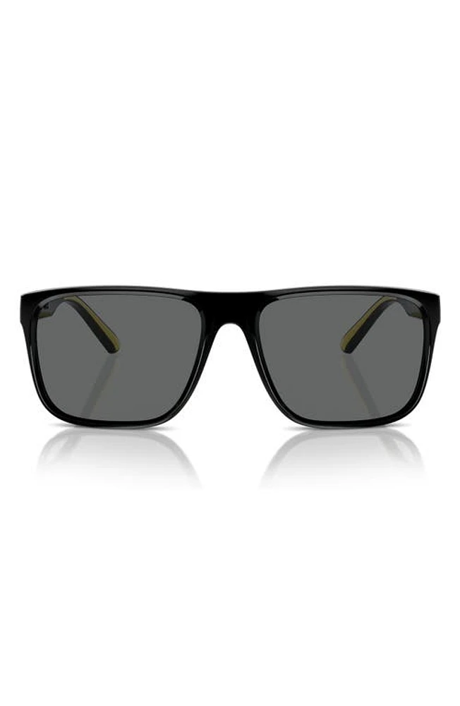 Scuderia Ferrari 59mm Square Sunglasses in Black at Nordstrom