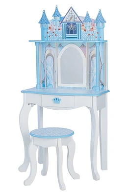 Teamson Kids Fantasy Fields Dreamland Castle Vanity & Chair Set in White /Ice Blue at Nordstrom