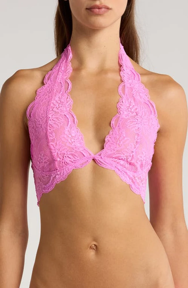 Free People Last Dance Lace Halter Bra at Nordstrom,