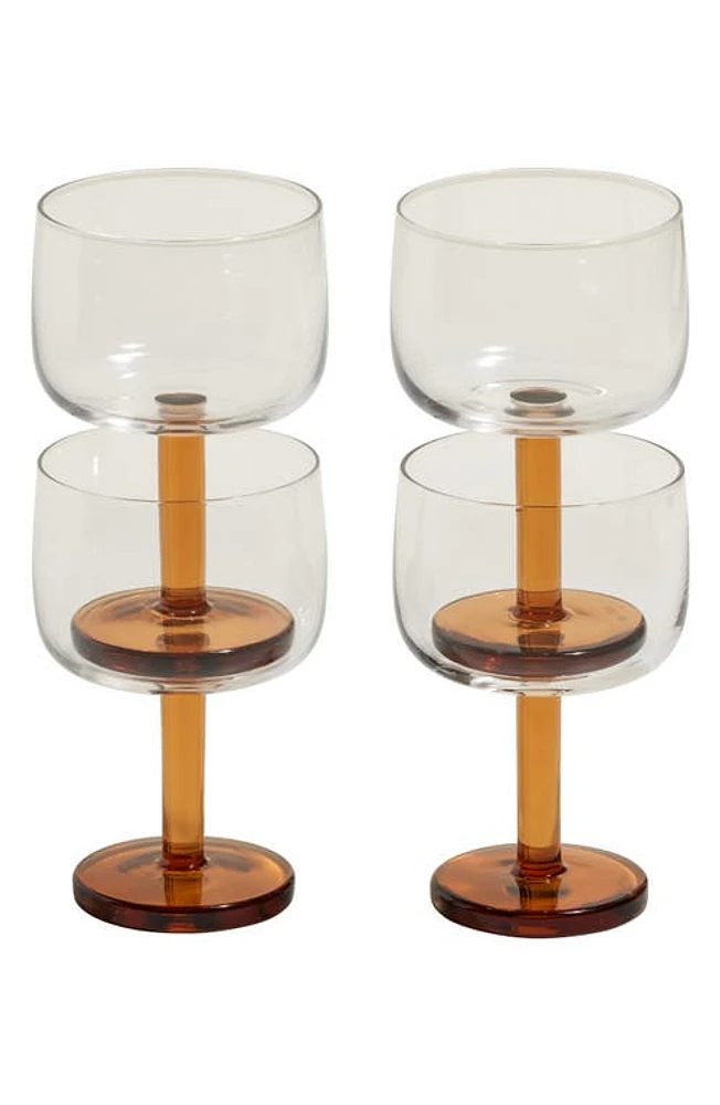 Our Place Set of 4 Party Coupe Glasses in Clear/Sunset at Nordstrom, Size One Size Oz