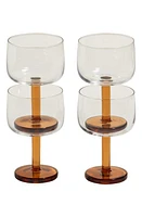 Our Place Set of 4 Party Coupe Glasses in Clear/Sunset at Nordstrom, Size One Size Oz