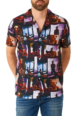 OppoSuits Nightmare on Elm Street Short Sleeve Button-Up Shirt Black at Nordstrom,