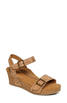 Aetrex Lexa Wedge Sandal in Cork at Nordstrom, Size 11Us