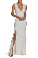 Dress the Population Sandra Plunge Crepe Trumpet Gown at Nordstrom,