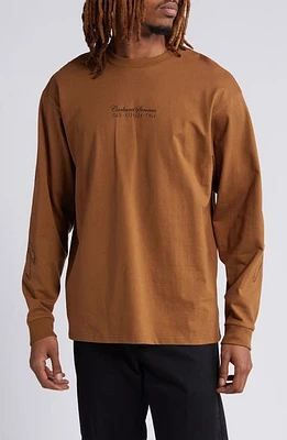 Carhartt Work Progress Safety Pin Long Sleeve Organic Cotton Graphic T-Shirt Hamilton Brown /Black at Nordstrom,