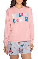 PJ Salvage Embroidered Long Sleeve Pajama Top at Nordstrom,