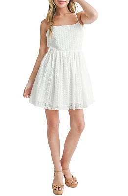 All Favor Rosette Minidress Cream at Nordstrom,