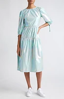 KkCo Hus Space Poplin Midi Dress Dew Drop at Nordstrom,