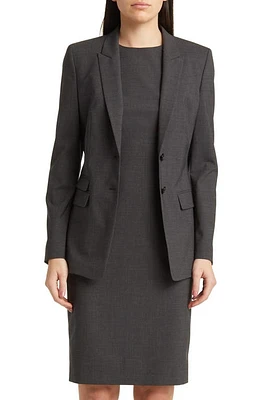 BOSS Juicylara Virgin Wool Blazer Charcoal at Nordstrom,