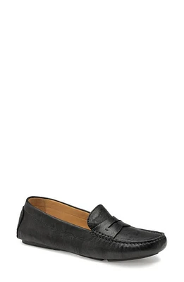 Johnston & Murphy Maggie Penny Loafer Black Washed Sheepskin at Nordstrom,