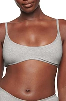 SKIMS Scoop Neck Cotton Stretch Logo Bralette at Nordstrom, X