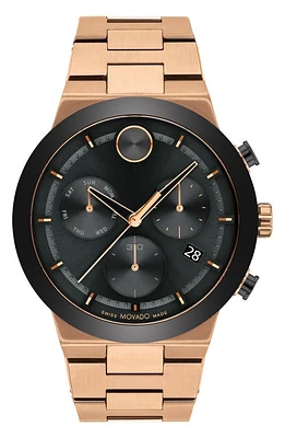 Movado Bold Fusion Chronograph Bracelet Watch, 44mm in Black at Nordstrom