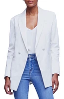 L'AGENCE Nellie Longline Cotton Blazer in Ivory/je T'aime at Nordstrom, Size 00