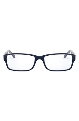 Ray-Ban 52mm Rectangular Optical Glasses in Grey/Blue at Nordstrom