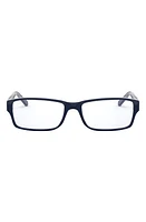 Ray-Ban 52mm Rectangular Optical Glasses in Grey/Blue at Nordstrom