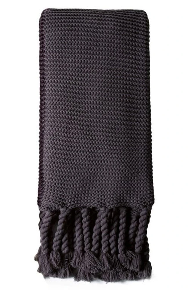 Pom Pom at Home Trestles Oversize Throw Blanket in Midnight at Nordstrom