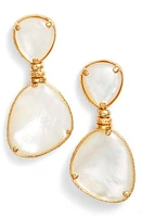 Gas Bijoux Silia Drop Earrings in Pearl at Nordstrom