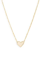 Kendra Scott Ari Heart Pendant Necklace in Gold Iridescent Drusy at Nordstrom