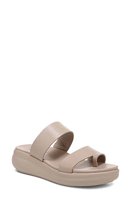 Naturalizer Genn-Drift Platform Slide Sandal Sand Drift Brown Leather at Nordstrom,