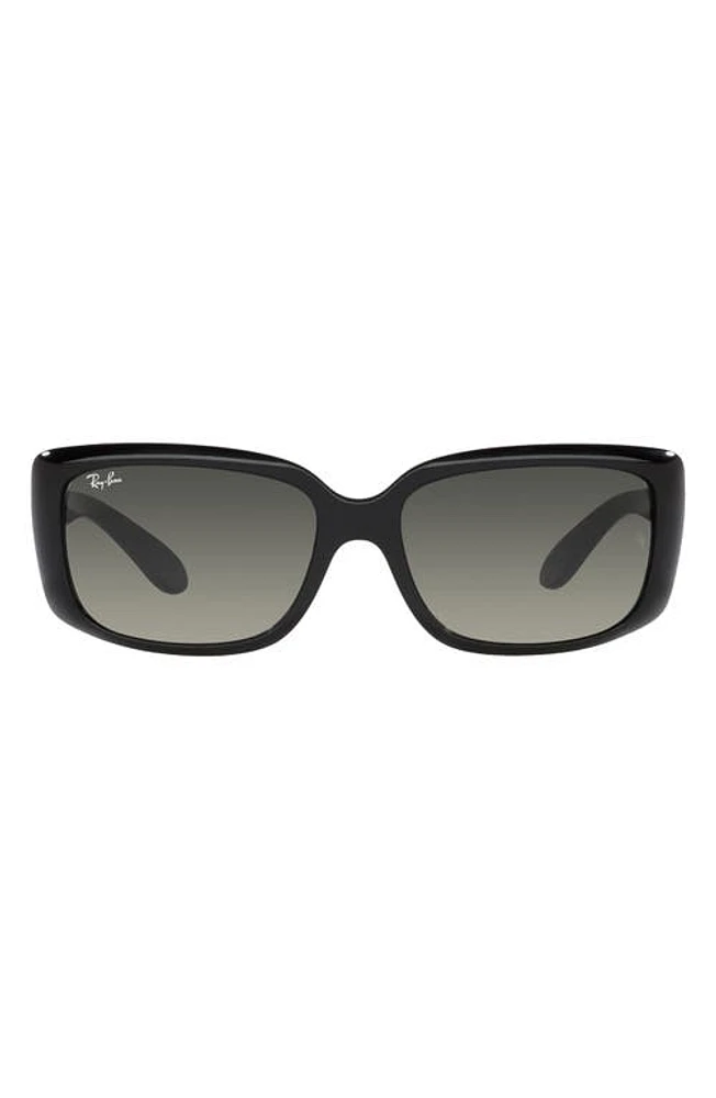 Ray-Ban 58mm Gradient Rectangular Sunglasses in Black at Nordstrom