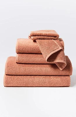 Coyuchi Air Weight 6-Piece Organic Cotton Bath Towel, Hand Towel & Washcloth Set in Dusty Coral at Nordstrom, Size 6 Piece Set