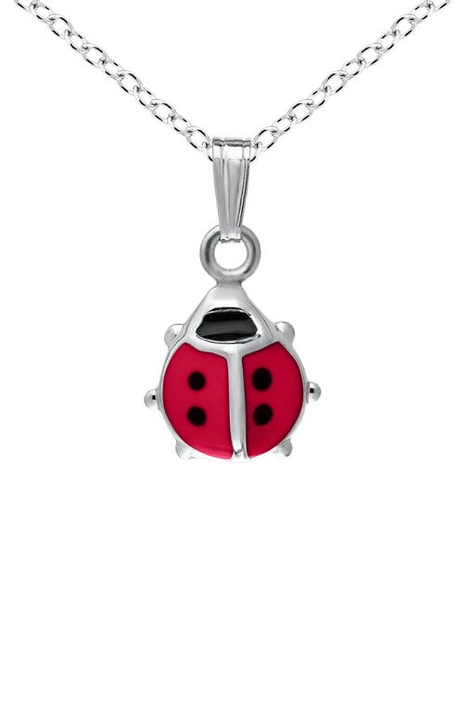 Mignonette Sterling Silver Ladybug Necklace at Nordstrom