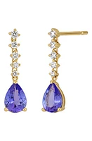 Bony Levy Iris Diamond & Tanzanite Drop Earrings in 18K Yellow Gold at Nordstrom