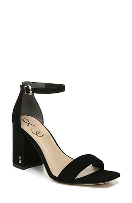 Sam Edelman Daniella Ankle Strap Sandal Black Suede at Nordstrom,