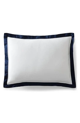 Ralph Lauren Organic Cotton Sateen Border Sham in Polo Navy at Nordstrom