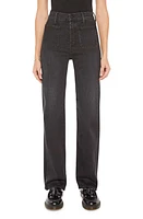 MOTHER The Rambler Patch Pocket High Waist Straight Leg Jeans in Vroom at Nordstrom, Size 24