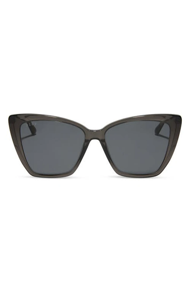 DIFF Becky II 56mm Cat Eye Sunglasses in Black Smoke Crystal at Nordstrom