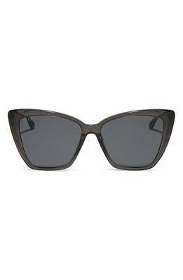 DIFF Becky II 56mm Cat Eye Sunglasses in Black Smoke Crystal at Nordstrom