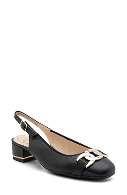 ara Gallant Slingback Pump Black Calf at Nordstrom,