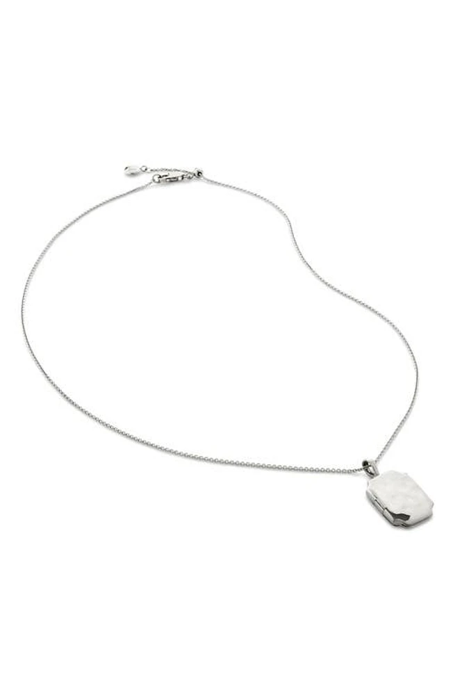 Monica Vinader Signature Locket Necklace in Sterling Silver at Nordstrom