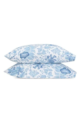 Matouk Pomegranate Set of 2 Linen Pillowcases in Porcelain Blue at Nordstrom