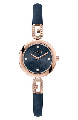 Furla Bangle Leather Strap Watch