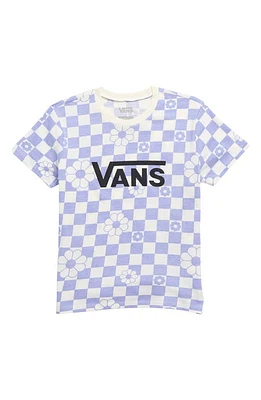 Vans Kids' G Floral Check Cotton Graphic T-Shirt in Sweet Lavender Floral at Nordstrom