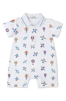 Kissy Pima Cotton Romper Blue/White Multi at Nordstrom,