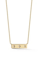 Dana Rebecca Designs Cynthia Rose Starburst Mini Bar Necklace in Yellow Gold at Nordstrom, Size 18