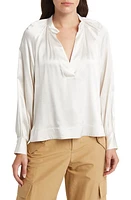 Rails Wynna Satin Popover Blouse Ivory at Nordstrom,