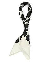 Kate Spade New York noel silk bandana scarf in Black/Fresh White at Nordstrom