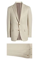 Canali Kei Trim Fit Beige Linen & Silk Wool Suit Light at Nordstrom, Us