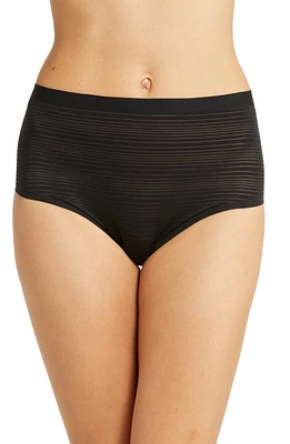 Chantelle Lingerie Stripe High Waist Briefs in Black at Nordstrom