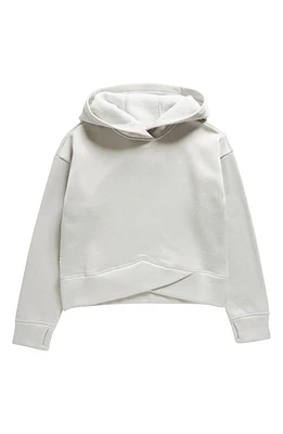 zella Kids' Aspire Crossover Hoodie in Grey Light Heather at Nordstrom