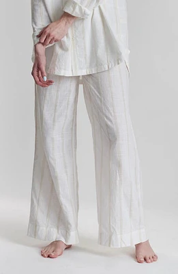 Peachaus Robinia Ethical-Cotton Wide-Leg Pajama Pants Summer Sand Beige at Nordstrom,