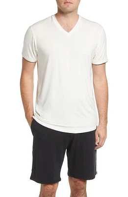 BEDFELLOW Men's V-Neck Pajama T-Shirt in Whisper White at Nordstrom, Size Xx-Large