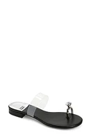 Jeffrey Campbell Toe Ring Slide Sandal Black Silver at Nordstrom,